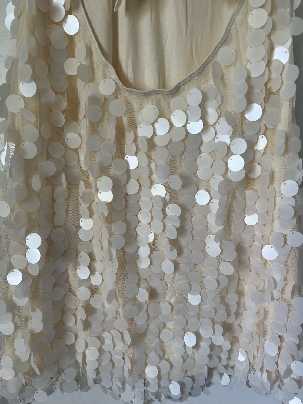 SHEIN Champagne Sequin Tie-Front Mini Dress - Picture 3 of 7